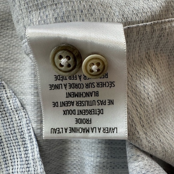 Robert Graham Mens Tailored Fit Blue Gray Button Down Casual Shirt Size Large - Picture 12 of 12